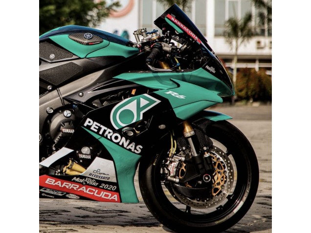 Yamaha YZF R6 Motorrad Verkleidung 2008-2016 - Hellgrun Weiss Schwarz Petronas