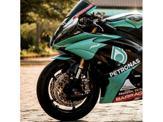 Yamaha YZF R6 Motorrad Verkleidung 2008-2016 - Hellgrun Weiss Schwarz Petronas