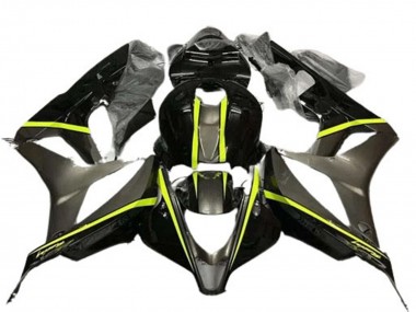 Honda CBR600RR Motorrad Verkleidung 2007-2008 - Glanzendes Schwarz Hohe Sichtbarkeit Gelb