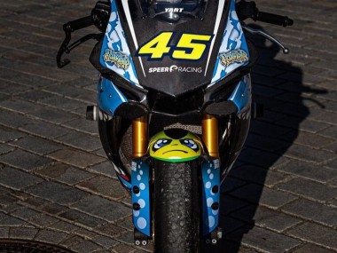 Yamaha YZF R1 Motorrad Verkleidung 2015-2019 - Blau Gelb Hai