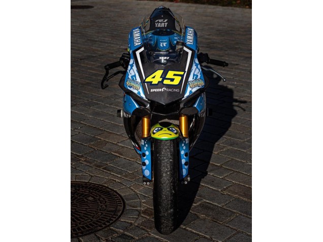 Yamaha YZF R1 Motorrad Verkleidung 2015-2019 - Blau Gelb Hai