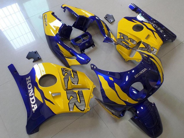 Blau Gelb Honda CBR 250 RR MC22 1991-1998 Motorrad Verkleidungen Blau Gelb Honda CBR 250 RR MC22 1991-1998 Motorrad Verkleidungen