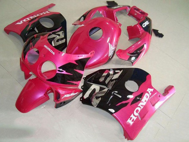 Schwarz Rosa Honda CBR 250 RR MC22 1991-1998 Motorrad Verkleidungen Schwarz Rosa Honda CBR 250 RR MC22 1991-1998 Motorrad Verkleidungen