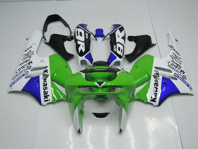 Grün Weiß Kawasaki ZX9R 1994-1997 Motorrad Verkleidungen