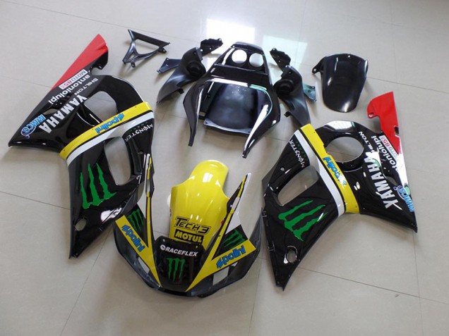 Schwarz Gelbes Monster Yamaha R6 1998-2002 Motorrad Verkleidungen Schwarz Gelbes Monster Yamaha R6 1998-2002 Motorrad Verkleidungen