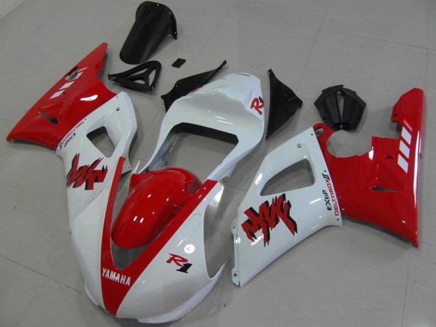 Rot Weiß Rennen Yamaha R1 2000-2001 Motorrad Verkleidungen