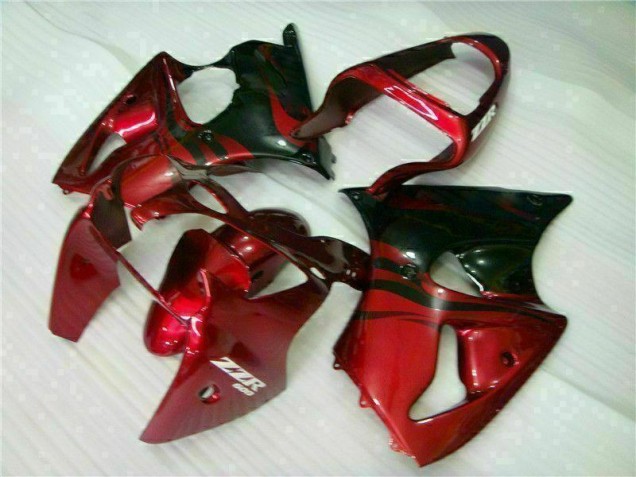 Rot Schwarz Kawasaki ZX6R 2000-2002 Motorrad Verkleidungen Rot Schwarz Kawasaki ZX6R 2000-2002 Motorrad Verkleidungen