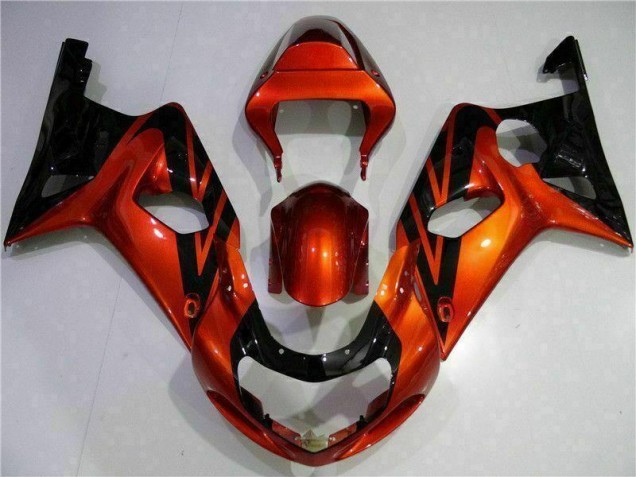 Orange Schwarz Suzuki GSXR 1000 K1 2000-2002 Motorrad Verkleidungen Orange Schwarz Suzuki GSXR 1000 K1 2000-2002 Motorrad Verkleidungen
