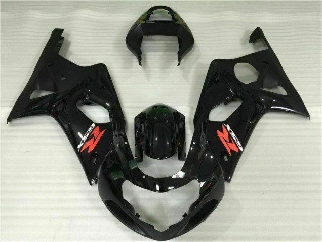 Schwarz Suzuki GSXR 1000 K1 2000-2002 Motorrad Verkleidungen Schwarz Suzuki GSXR 1000 K1 2000-2002 Motorrad Verkleidungen