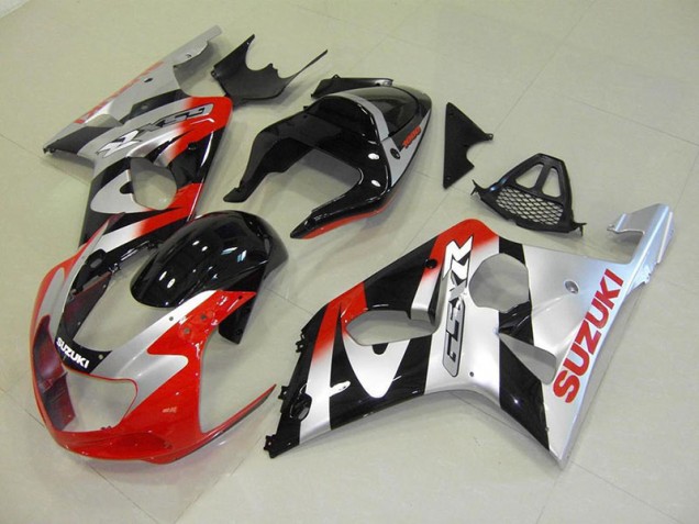 Rot Silber Suzuki GSXR 1000 K1 2000-2002 Motorrad Verkleidungen Rot Silber Suzuki GSXR 1000 K1 2000-2002 Motorrad Verkleidungen