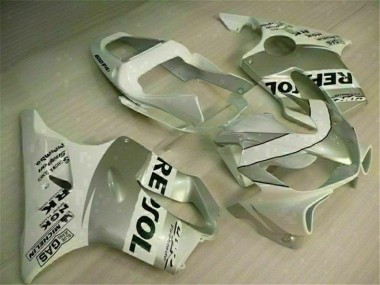 Weiß Silber Honda CBR 600 F4i 2001-2003 Motorrad Verkleidungen