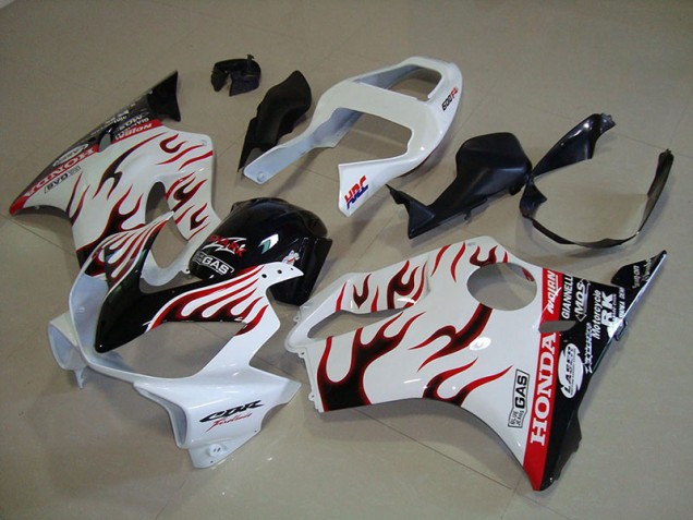 Weiß Flamme Honda CBR 600 F4i 2001-2003 Motorrad Verkleidungen Weiß Flamme Honda CBR 600 F4i 2001-2003 Motorrad Verkleidungen
