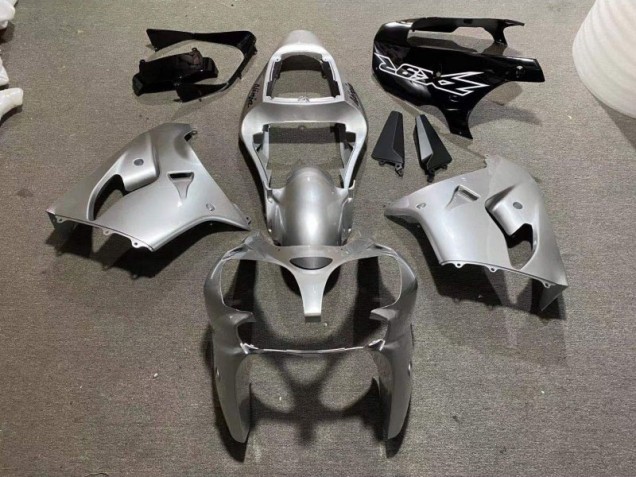 Silber Glänzend Schwarz Kawasaki ZX9R 2002-2003 Motorrad Verkleidungen Silber Glänzend Schwarz Kawasaki ZX9R 2002-2003 Motorrad Verkleidungen