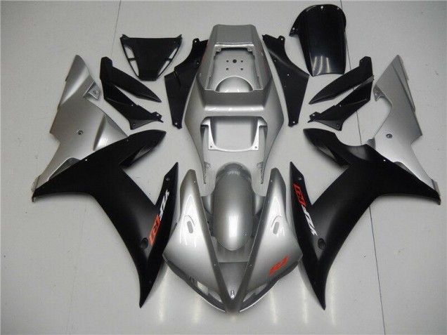 Silber Schwarz Yamaha R1 2002-2003 Motorrad Verkleidung Silber Schwarz Yamaha R1 2002-2003 Motorrad Verkleidung