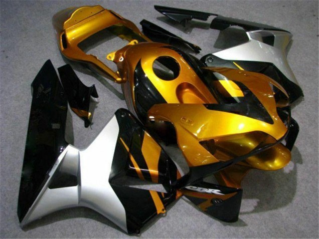 Gold Silber Schwarz Honda CBR 600 RR 2003-2004 Motorrad Verkleidungen