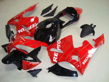 Schwarz Spider Man Repsol Honda CBR 600 RR 2003-2004 Motorrad Verkleidungen