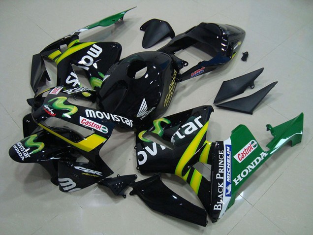 Schwarz Movistar Honda CBR 600 RR 2003-2004 Motorrad Verkleidungen