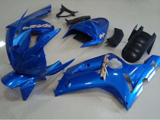 Hell blau Kawasaki ZX6R 2003-2004 Motorrad Verkleidungen Hell blau Kawasaki ZX6R 2003-2004 Motorrad Verkleidungen