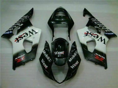 Weiß Schwarz Suzuki GSXR 1000 K3 2003-2004 Motorrad Verkleidung