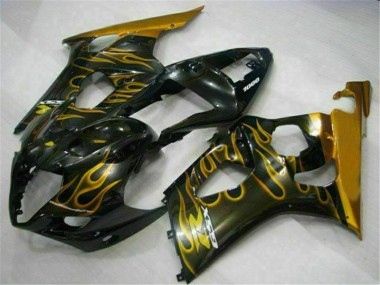 Gold Schwarz Suzuki GSXR 1000 K3 2003-2004 Motorrad Verkleidungen