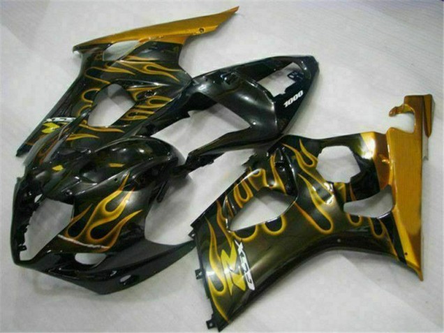 Gold Schwarz Suzuki GSXR 1000 K3 2003-2004 Motorrad Verkleidungen