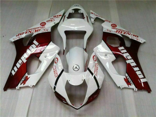 Rot Weiß Suzuki GSXR 1000 K3 2003-2004 Motorrad Verkleidung Rot Weiß Suzuki GSXR 1000 K3 2003-2004 Motorrad Verkleidung