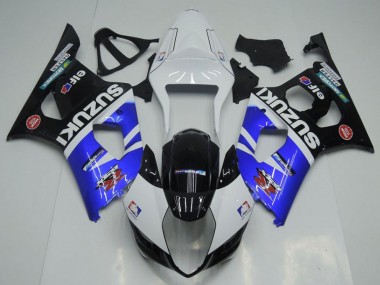 Blau, Weiß und Schwarz Suzuki GSXR 1000 K3 2003-2004 Motorrad Verkleidungen