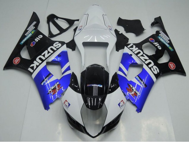 Blau, Weiß und Schwarz Suzuki GSXR 1000 K3 2003-2004 Motorrad Verkleidungen