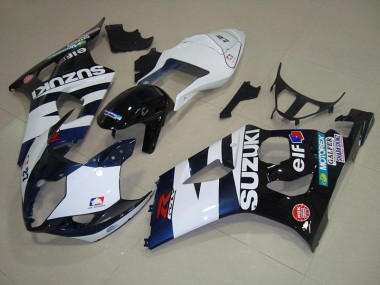Weiß Schwarz Elf Suzuki GSXR 1000 K3 2003-2004 Motorrad Verkleidungen
