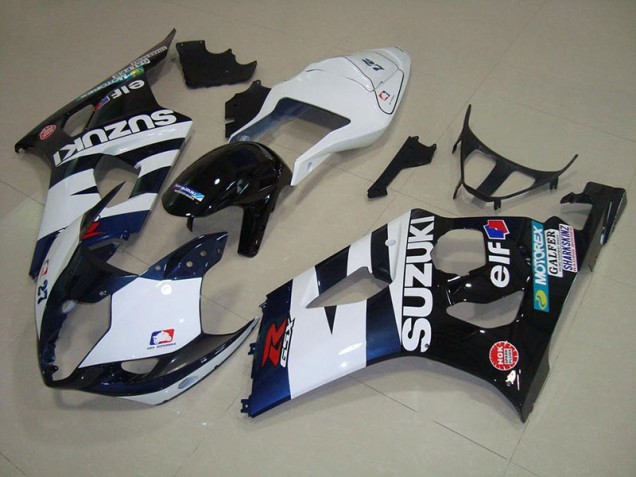 Weiß Schwarz Elf Suzuki GSXR 1000 K3 2003-2004 Motorrad Verkleidungen Weiß Schwarz Elf Suzuki GSXR 1000 K3 2003-2004 Motorrad Verkleidungen