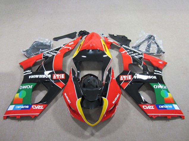 Rot Grün Schwarz Suzuki GSXR 1000 K3 2003-2004 Motorrad Verkleidungen Rot Grün Schwarz Suzuki GSXR 1000 K3 2003-2004 Motorrad Verkleidungen