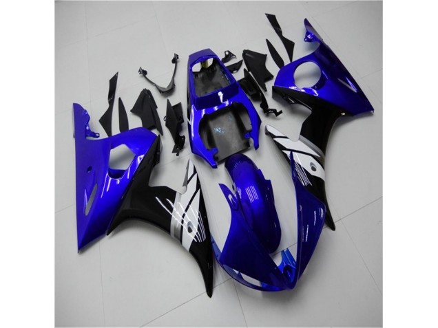 Blau Weiß Schwarz Yamaha R6 2003-2005 Motorrad Verkleidungen Blau Weiß Schwarz Yamaha R6 2003-2005 Motorrad Verkleidungen