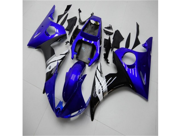 Blau Weiß Schwarz Yamaha R6 2003-2005 Motorrad Verkleidungen Blau Weiß Schwarz Yamaha R6 2003-2005 Motorrad Verkleidungen