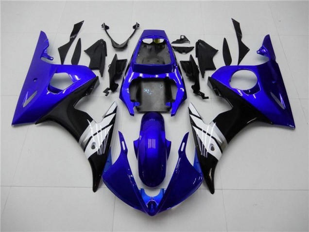 Blau Weiß Schwarz Yamaha R6 2003-2005 Motorrad Verkleidungen Blau Weiß Schwarz Yamaha R6 2003-2005 Motorrad Verkleidungen