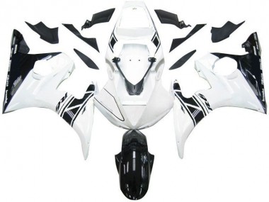 Schwarz Weißes Tribal Yamaha R6 2003-2005 Motorrad Verkleidungen