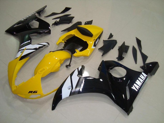 Gelb Schwarz Yamaha R6 2003-2005 Motorrad Verkleidungen Gelb Schwarz Yamaha R6 2003-2005 Motorrad Verkleidungen