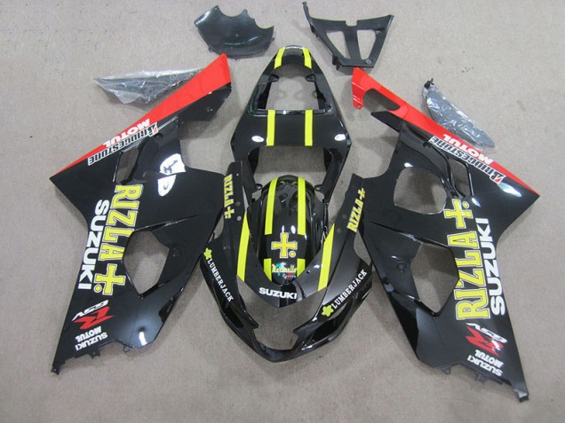 Schwarz Gelb Rizla Suzuki GSXR 750 K4 2004-2005 Motorrad Verkleidungen Schwarz Gelb Rizla Suzuki GSXR 750 K4 2004-2005 Motorrad Verkleidungen