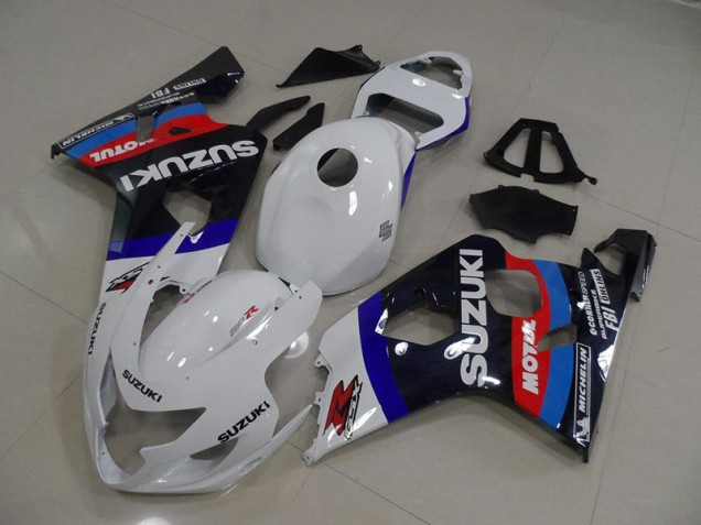 White Blau Motul Suzuki GSXR 750 K4 2004-2005 Motorrad Verkleidungen White Blau Motul Suzuki GSXR 750 K4 2004-2005 Motorrad Verkleidungen