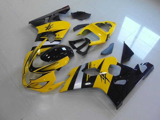 Gelb Schwarz Suzuki GSXR 750 K4 2004-2005 Motorrad Verkleidungen Gelb Schwarz Suzuki GSXR 750 K4 2004-2005 Motorrad Verkleidungen