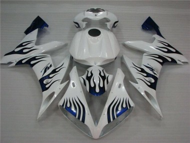 Weiß Blau Flamme Yamaha R1 2004-2006 Motorrad Verkleidungen