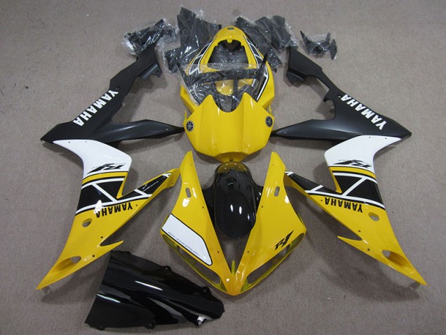Gelb Weiß Schwarz Yamaha R1 2004-2006 Motorrad Verkleidungen Gelb Weiß Schwarz Yamaha R1 2004-2006 Motorrad Verkleidungen