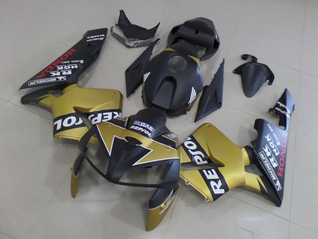 Schwarzgold Repsol Honda CBR 600 RR 2005-2006 Motorrad Verkleidungen Schwarzgold Repsol Honda CBR 600 RR 2005-2006 Motorrad Verkleidungen