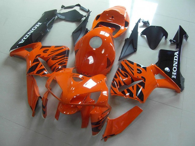 Orange Schwarze Flamme Honda CBR 600 RR 2005-2006 Motorrad Verkleidungen