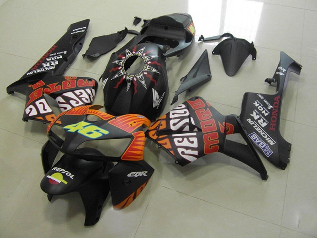 Rossi Matt Schwarz Honda CBR 600 RR 2005-2006 Motorrad Verkleidungen Rossi Matt Schwarz Honda CBR 600 RR 2005-2006 Motorrad Verkleidungen