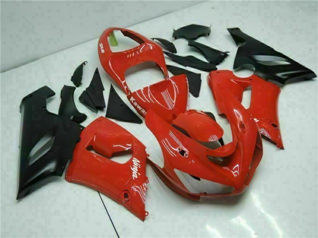 Rot Kawasaki ZX6R 2005-2006 Motorrad Verkleidung Rot Kawasaki ZX6R 2005-2006 Motorrad Verkleidung
