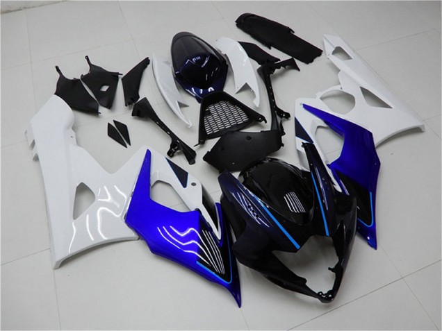 Blau Weiß Suzuki GSXR 1000 K5 2005-2006 Motorrad Verkleidungen & Plastik Blau Weiß Suzuki GSXR 1000 K5 2005-2006 Motorrad Verkleidungen & Plastik
