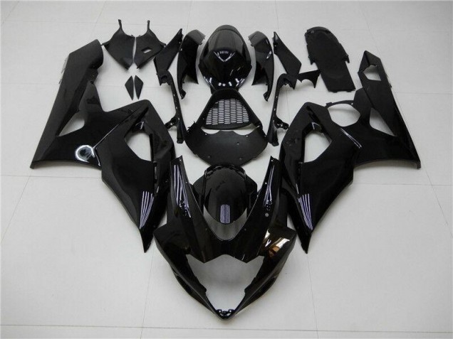 Glänzend Schwarz Suzuki GSXR 1000 K5 2005-2006 Motorrad Verkleidungen Glänzend Schwarz Suzuki GSXR 1000 K5 2005-2006 Motorrad Verkleidungen