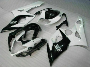 Weiß Schwarz Suzuki GSXR 1000 K5 2005-2006 Motorrad Vollverkleidung