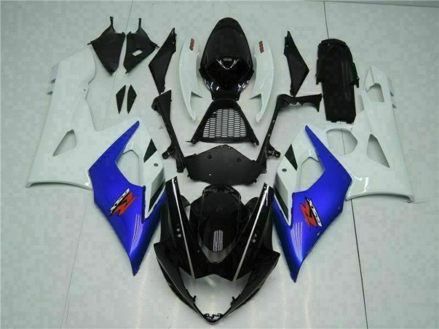 Blau Weiß Suzuki GSXR 1000 K5 2005-2006 Motorrad Verkleidungen Blau Weiß Suzuki GSXR 1000 K5 2005-2006 Motorrad Verkleidungen