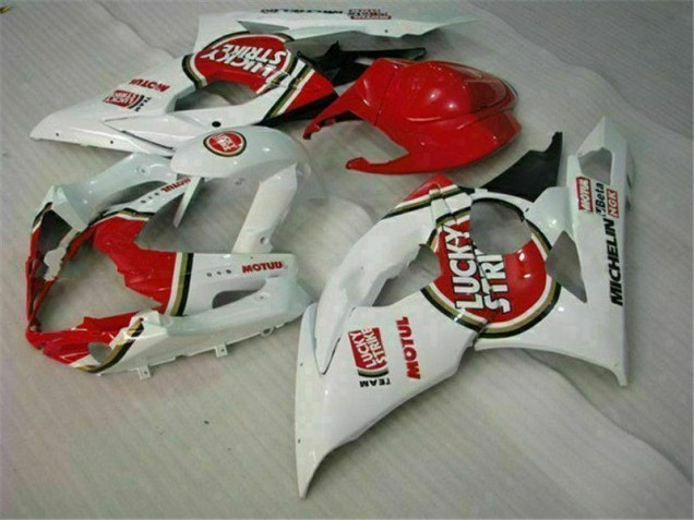 Rot Weiß Suzuki GSXR 1000 K5 2005-2006 Motorrad Verkleidungen Rot Weiß Suzuki GSXR 1000 K5 2005-2006 Motorrad Verkleidungen